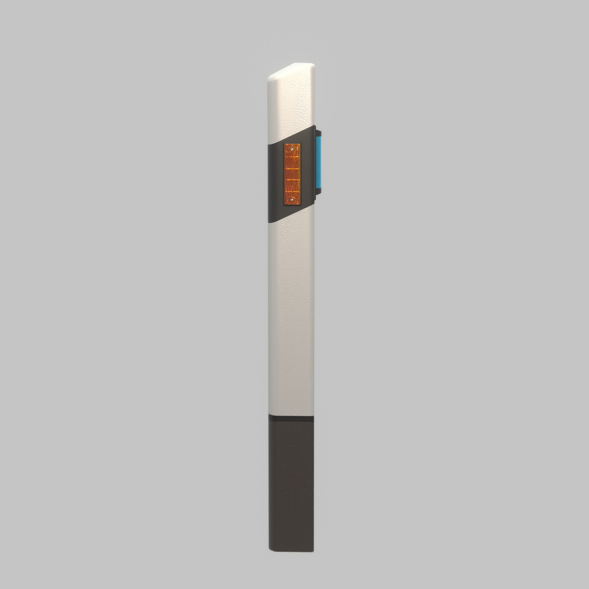 Delineator with wildlife warning reflector yellow L Low-poly 3D model_57