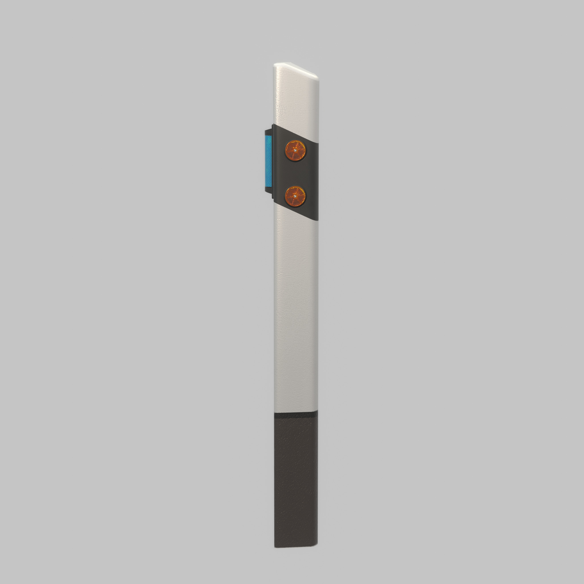 Delineator with wildlife warning reflector yellow L Low-poly 3D model_58