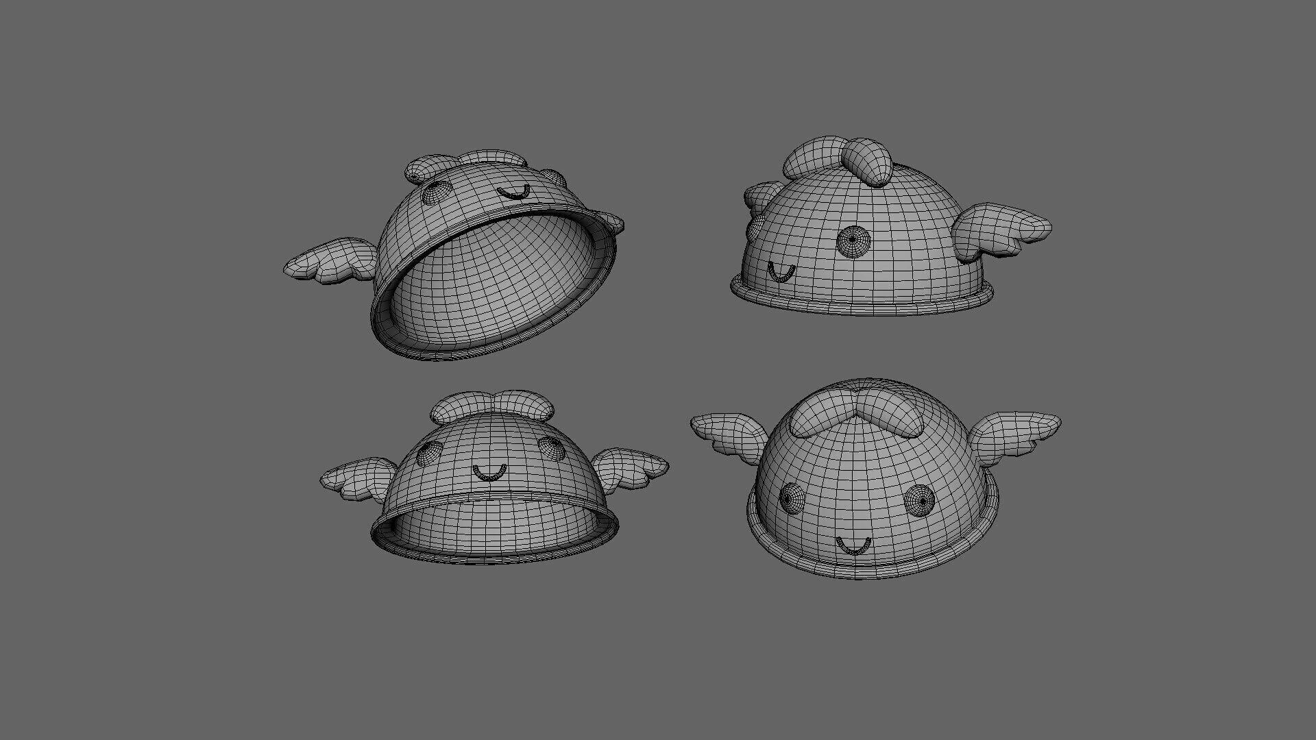 Low-Poly Angle Hat Low-poly 3D model_4