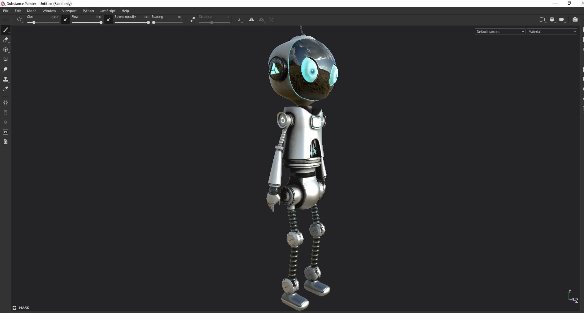 SCI FI Futuristic Cartoon Robot Low-poly 3D model_12