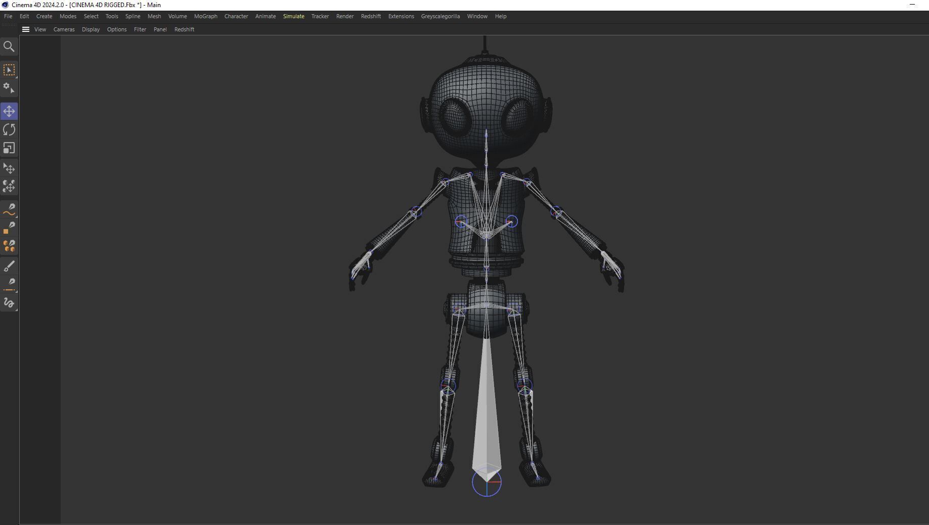 SCI FI Futuristic Cartoon Robot Low-poly 3D model_14