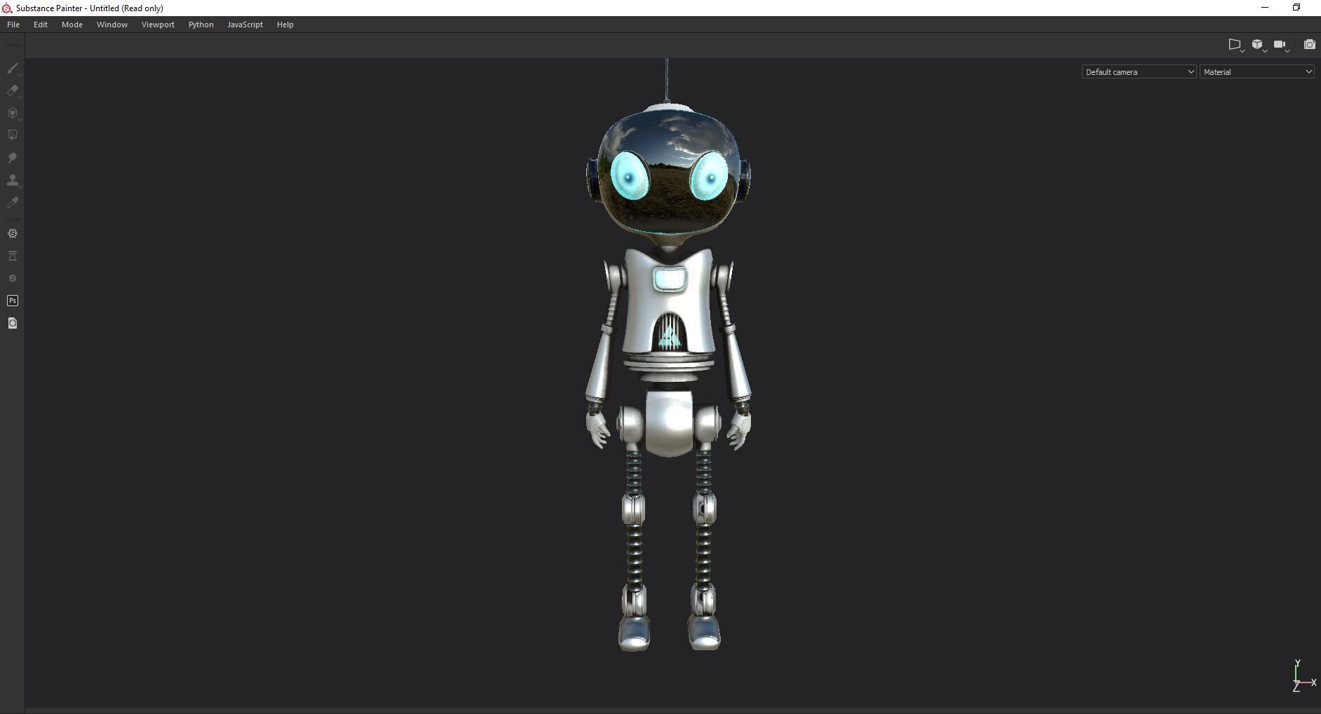 SCI FI Futuristic Cartoon Robot Low-poly 3D model_11