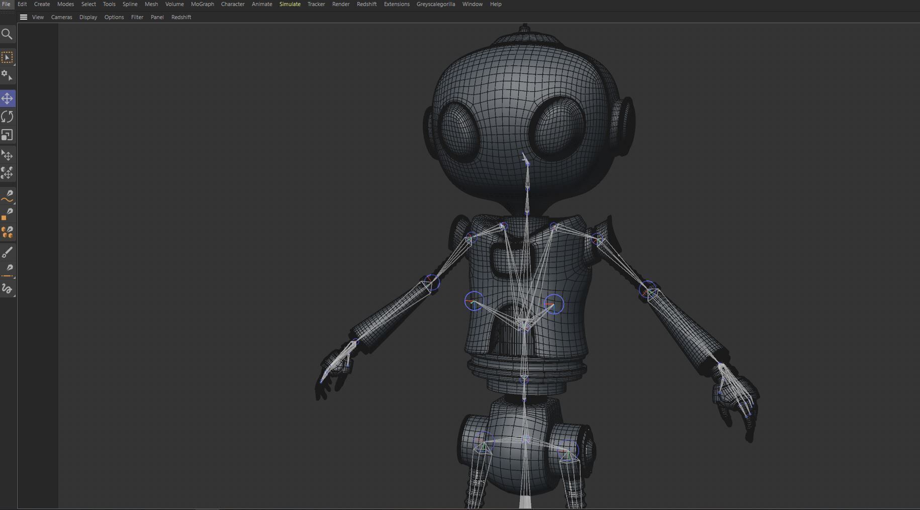 SCI FI Futuristic Cartoon Robot Low-poly 3D model_15