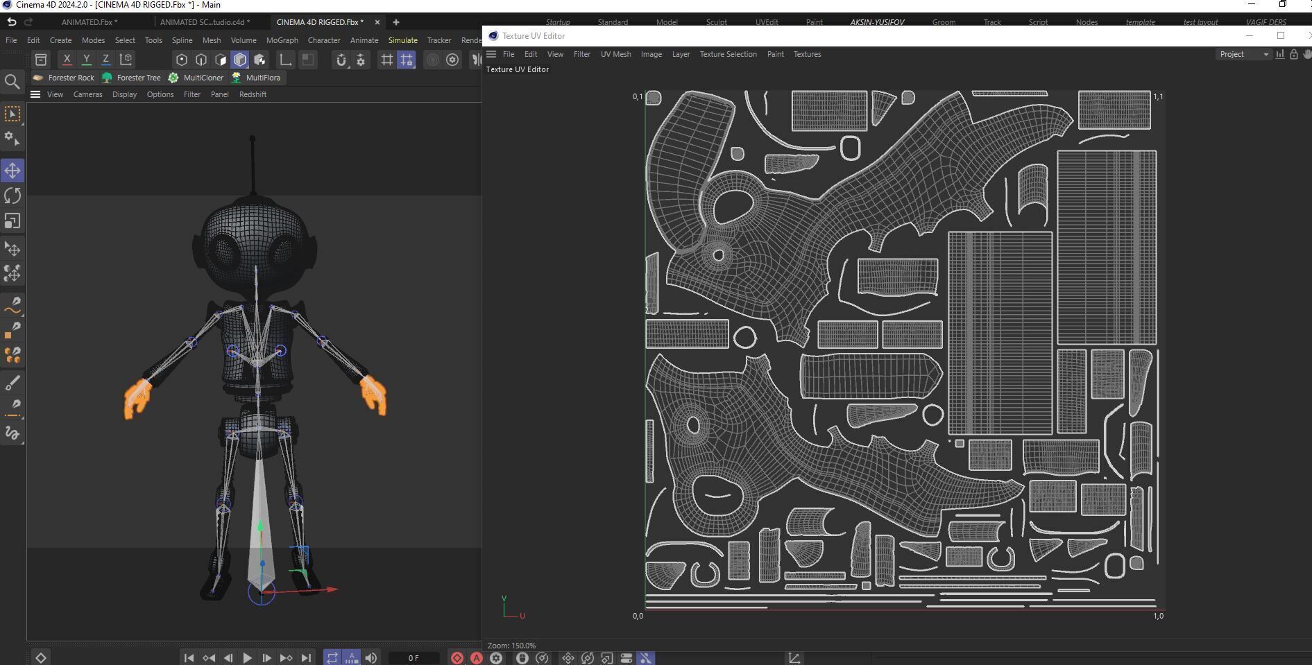 SCI FI Futuristic Cartoon Robot Low-poly 3D model_20