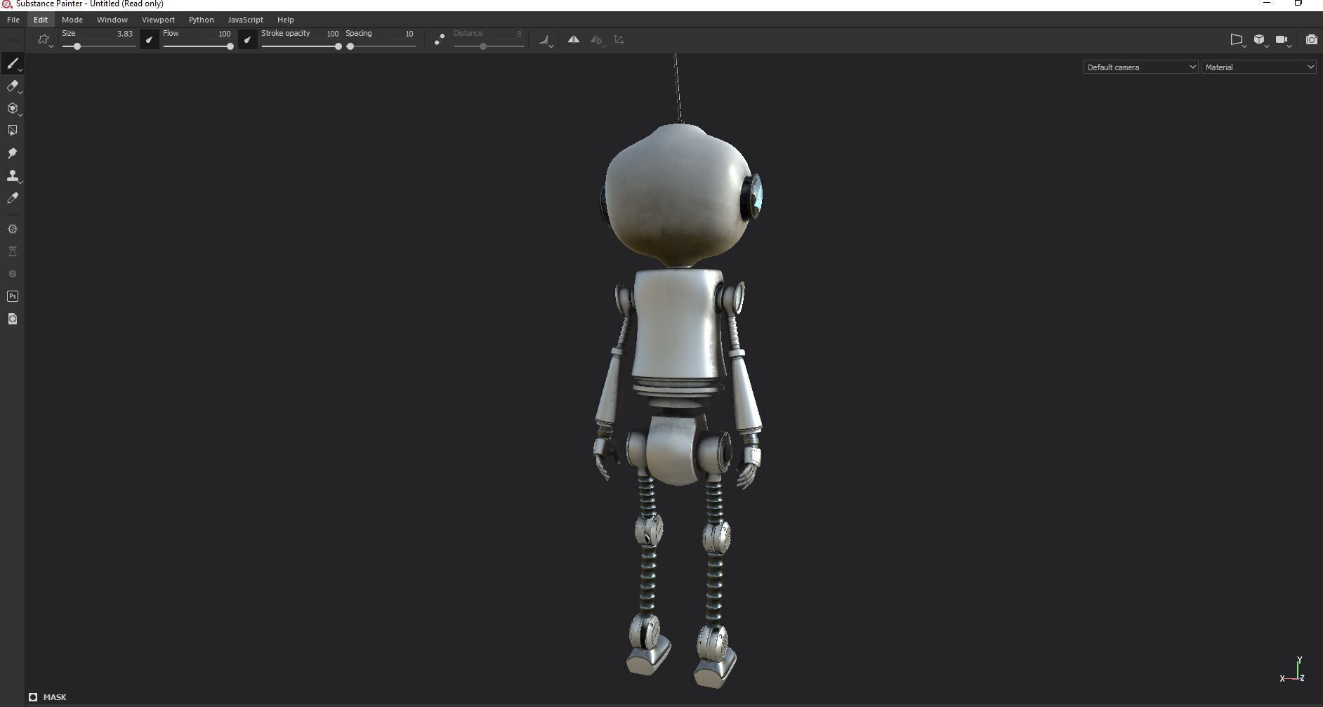 SCI FI Futuristic Cartoon Robot Low-poly 3D model_13
