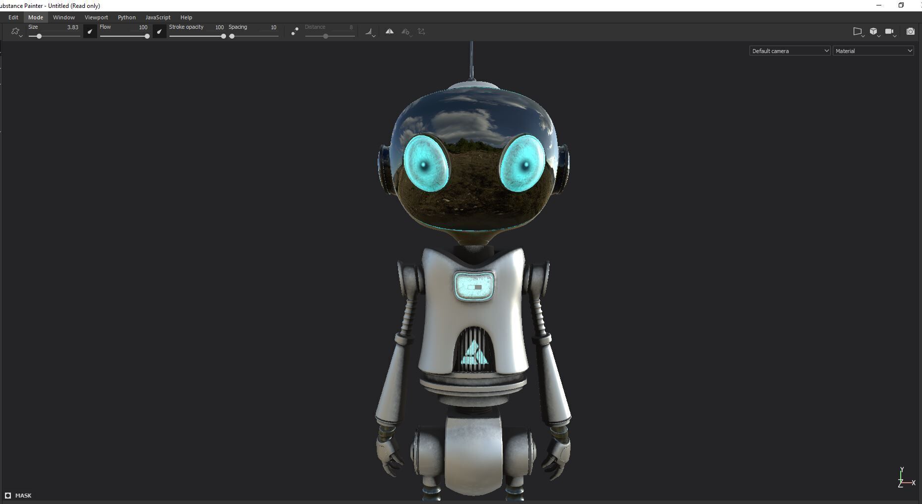 SCI FI Futuristic Cartoon Robot Low-poly 3D model_10