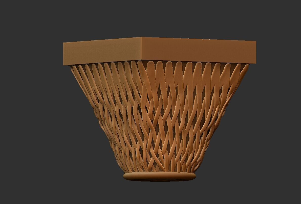 Church Columns palm hand made 3D model_1