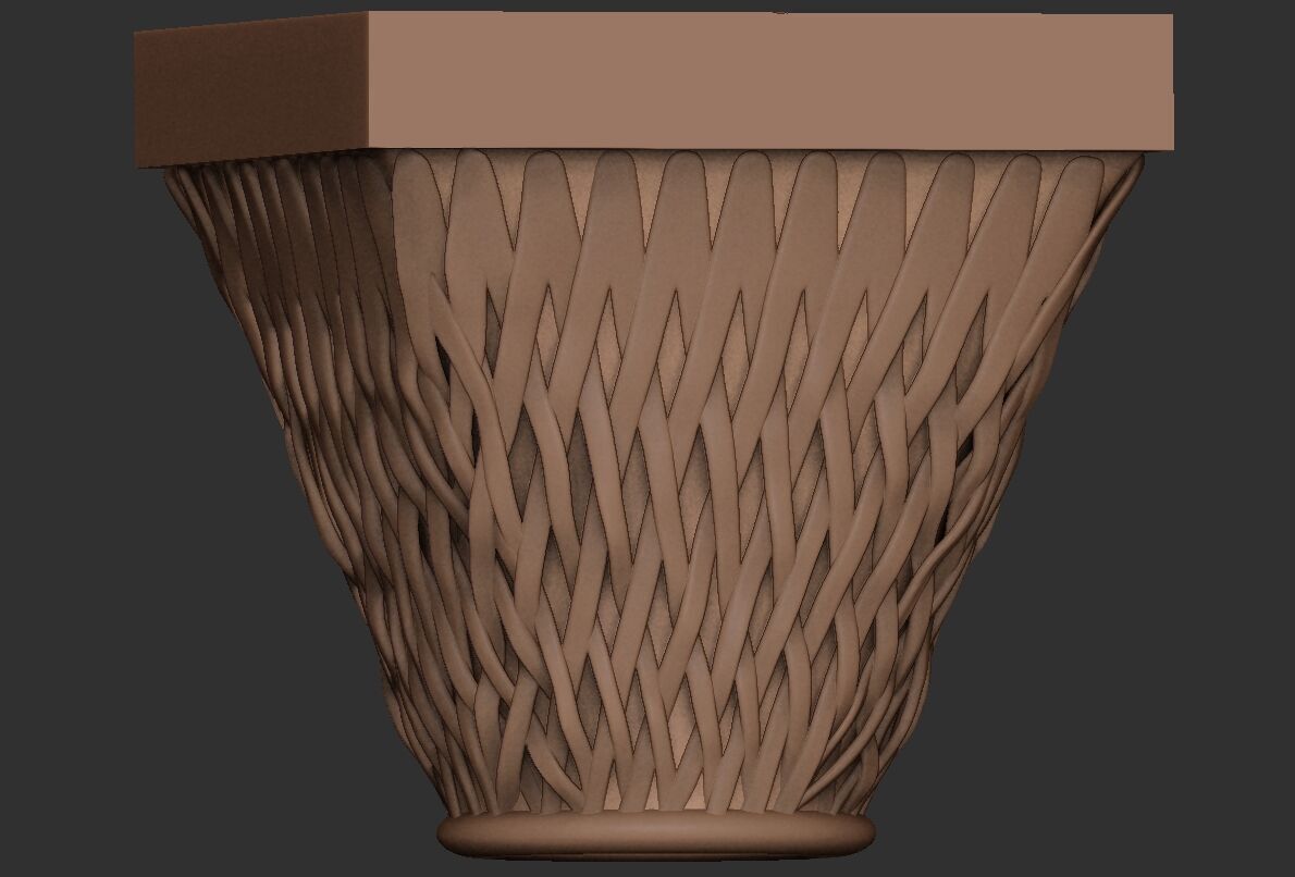 Church Columns palm hand made 3D model_2