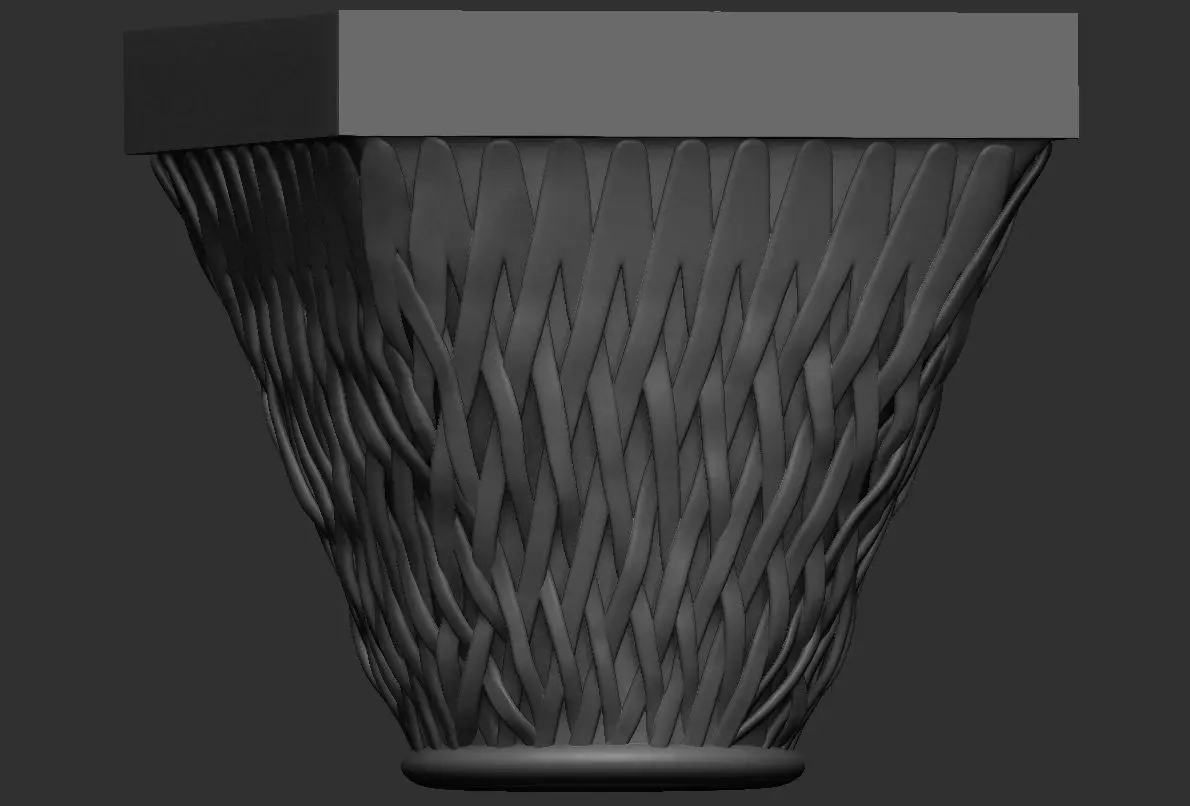 Church Columns palm hand made 3D model_0