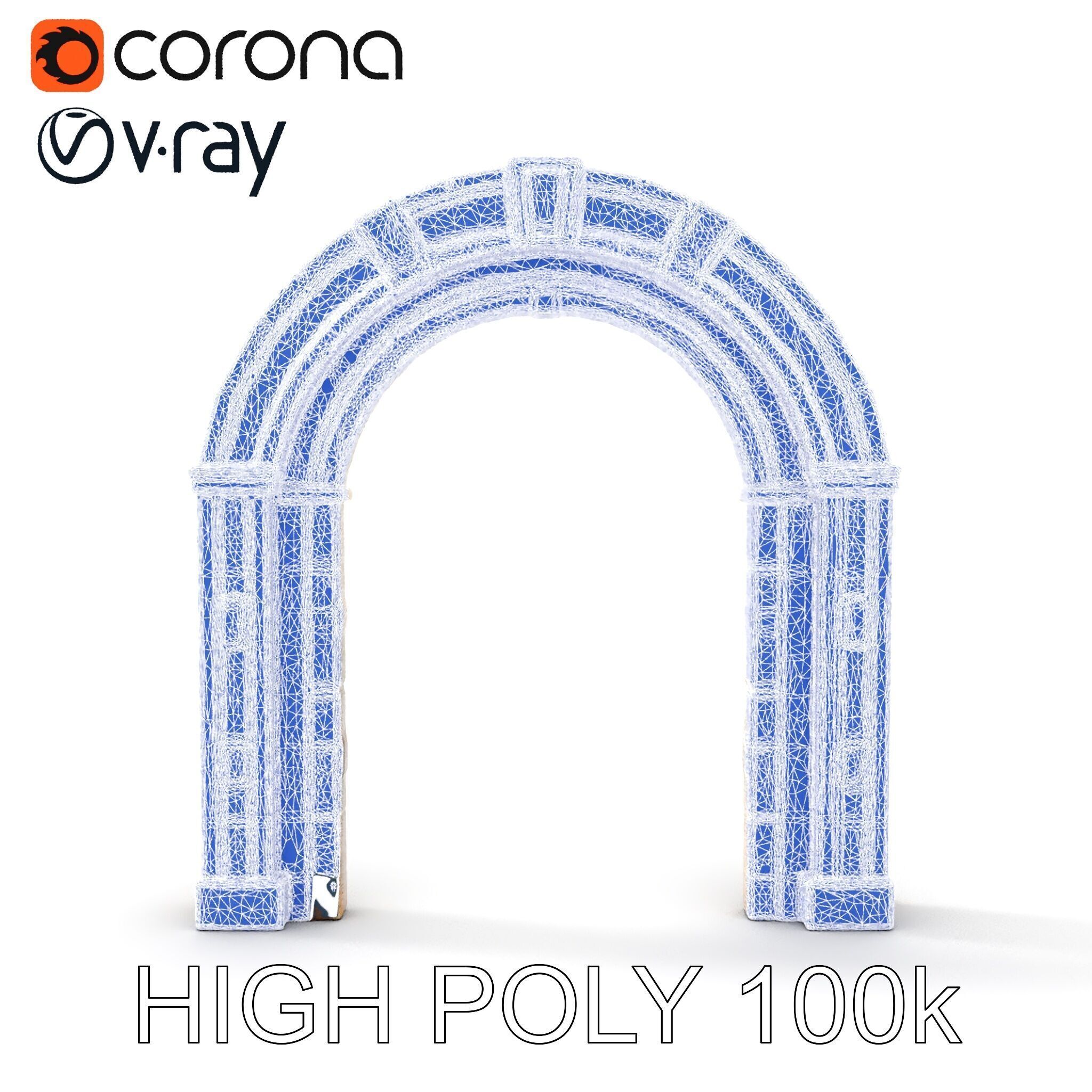Ornate Archway D Model Pack Low-poly 3D model_19