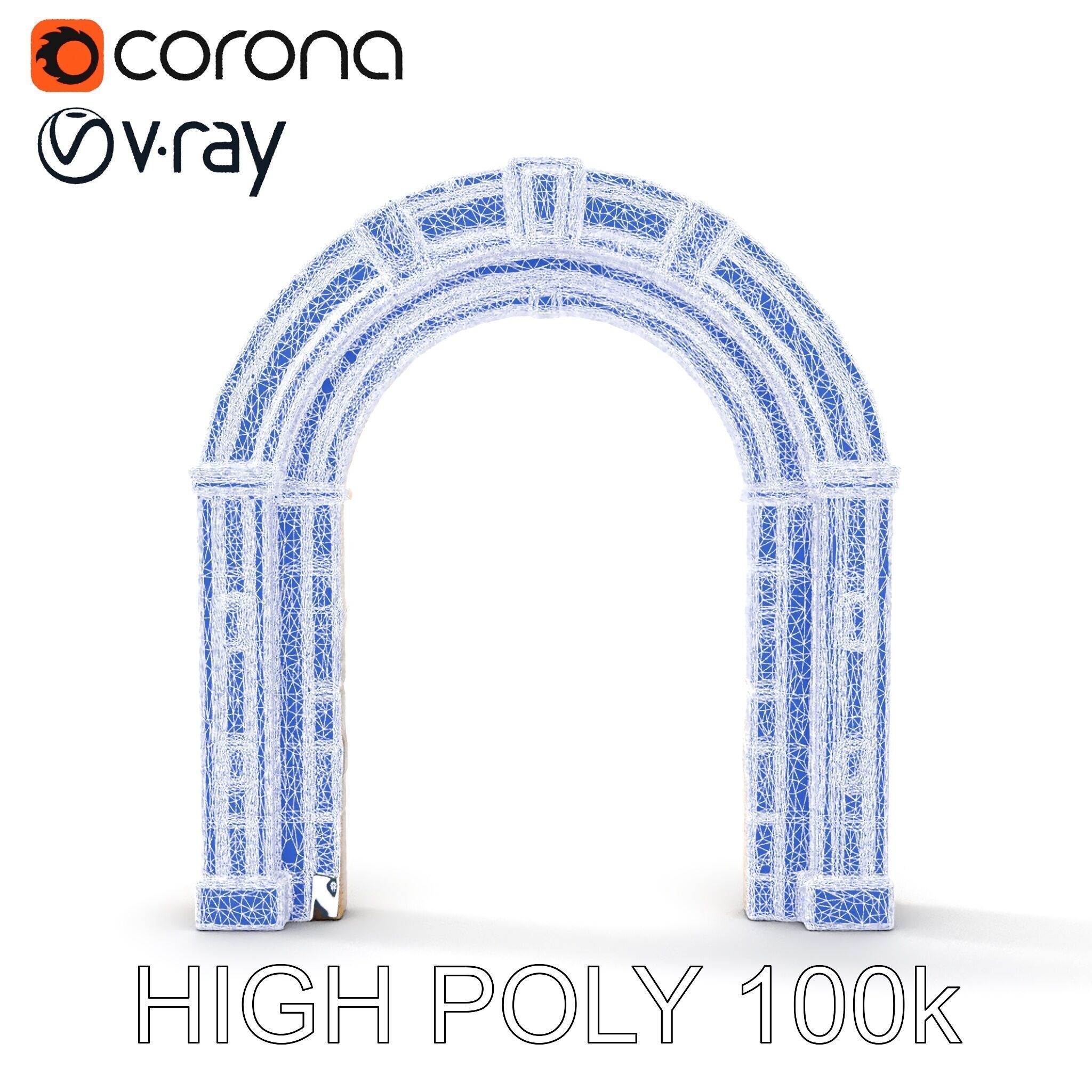 Ornate Archway D Model Pack Low-poly 3D model_27