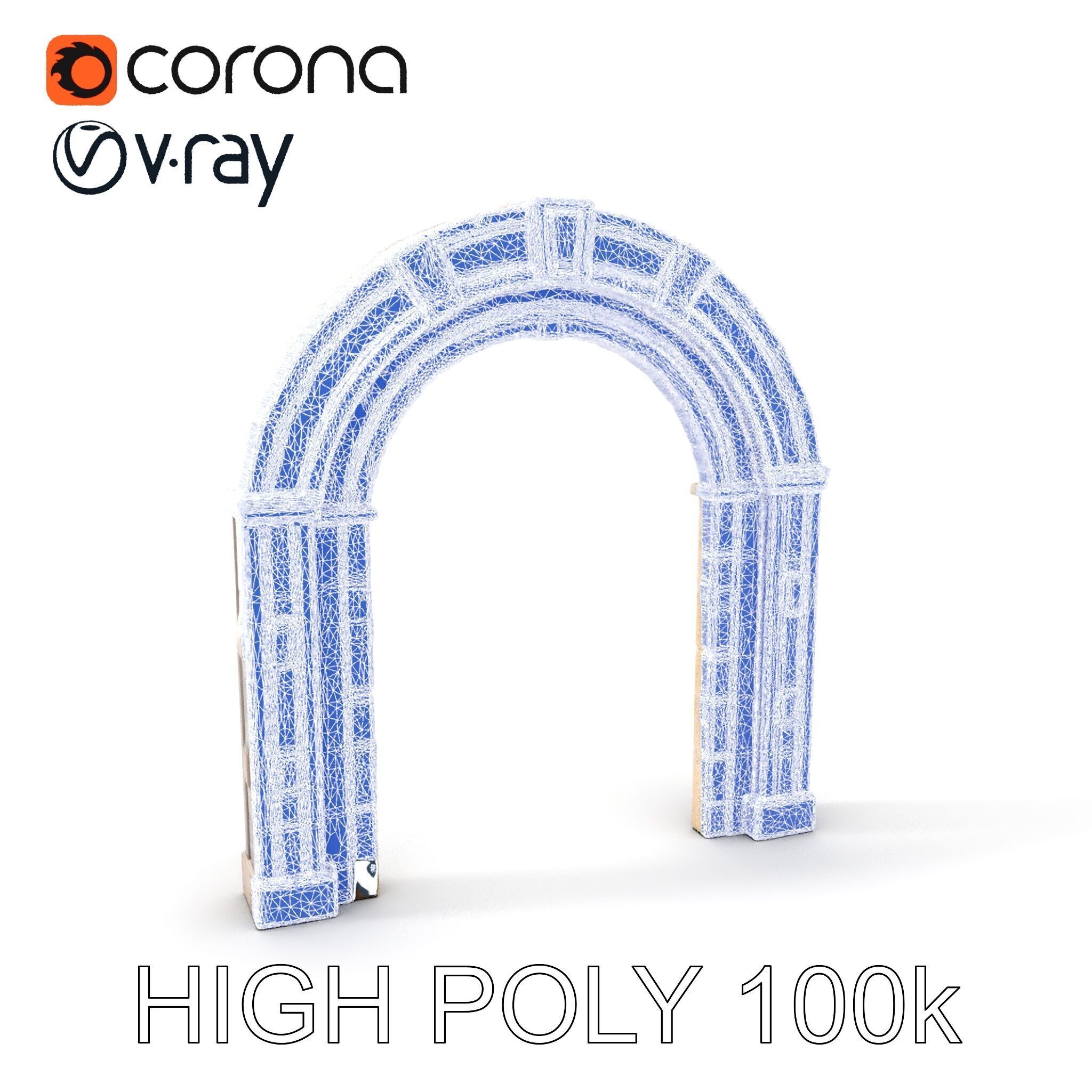 Ornate Archway D Model Pack Low-poly 3D model_18