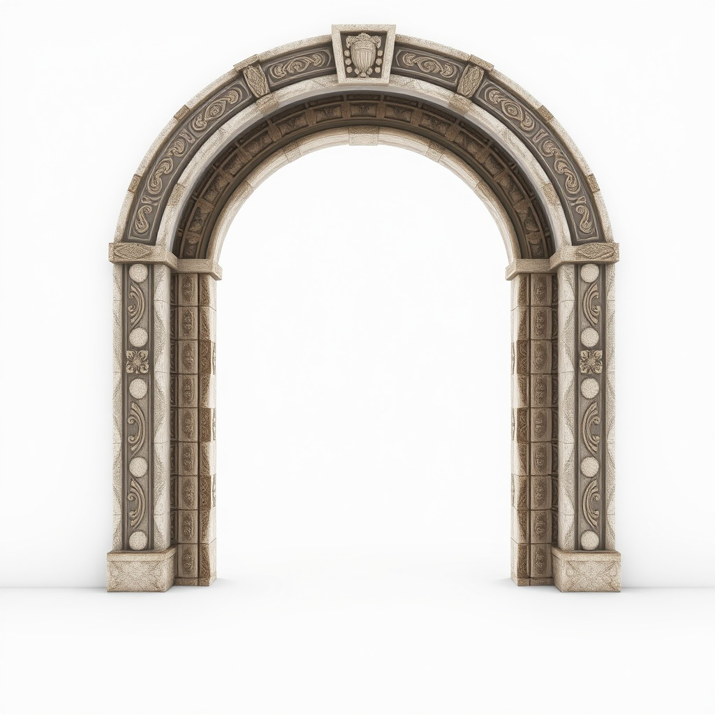 Ornate Archway D Model Pack Low-poly 3D model_2