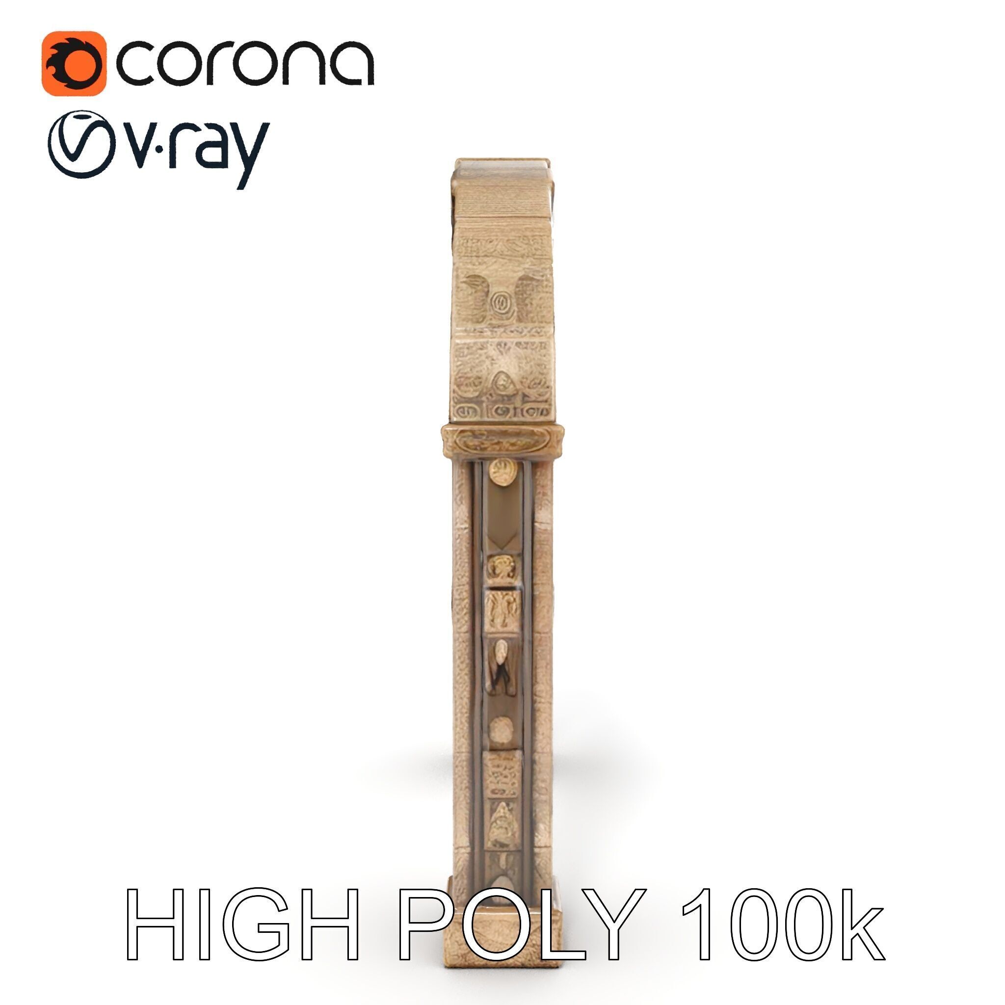 Ornate Archway D Model Pack Low-poly 3D model_21