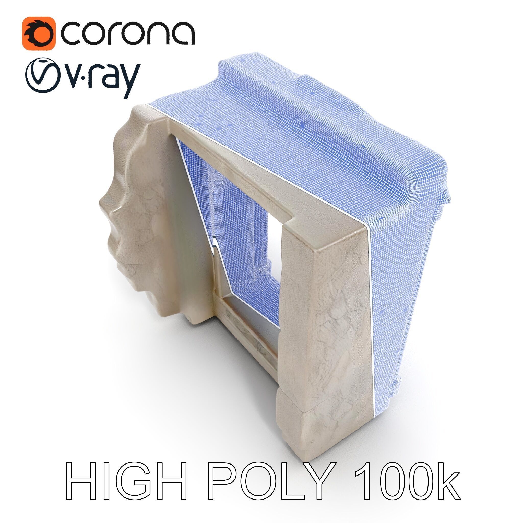 Ornate Stone Archway Model Pack Low-poly 3D model_30