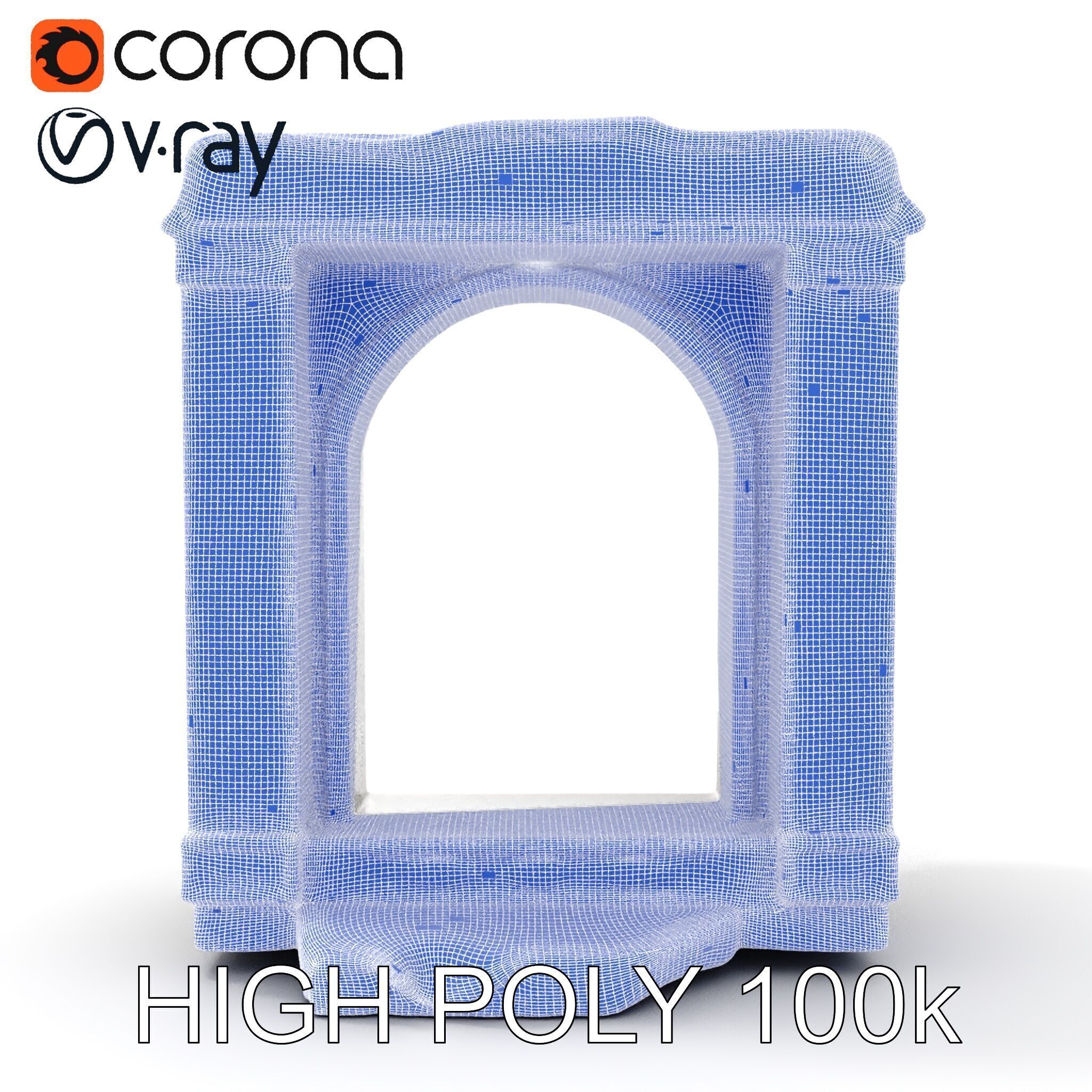 Ornate Stone Archway Model Pack Low-poly 3D model_35