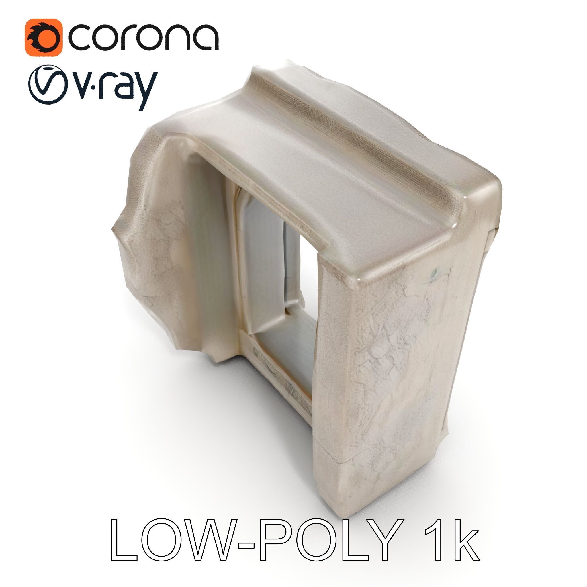 Ornate Stone Archway Model Pack Low-poly 3D model_14