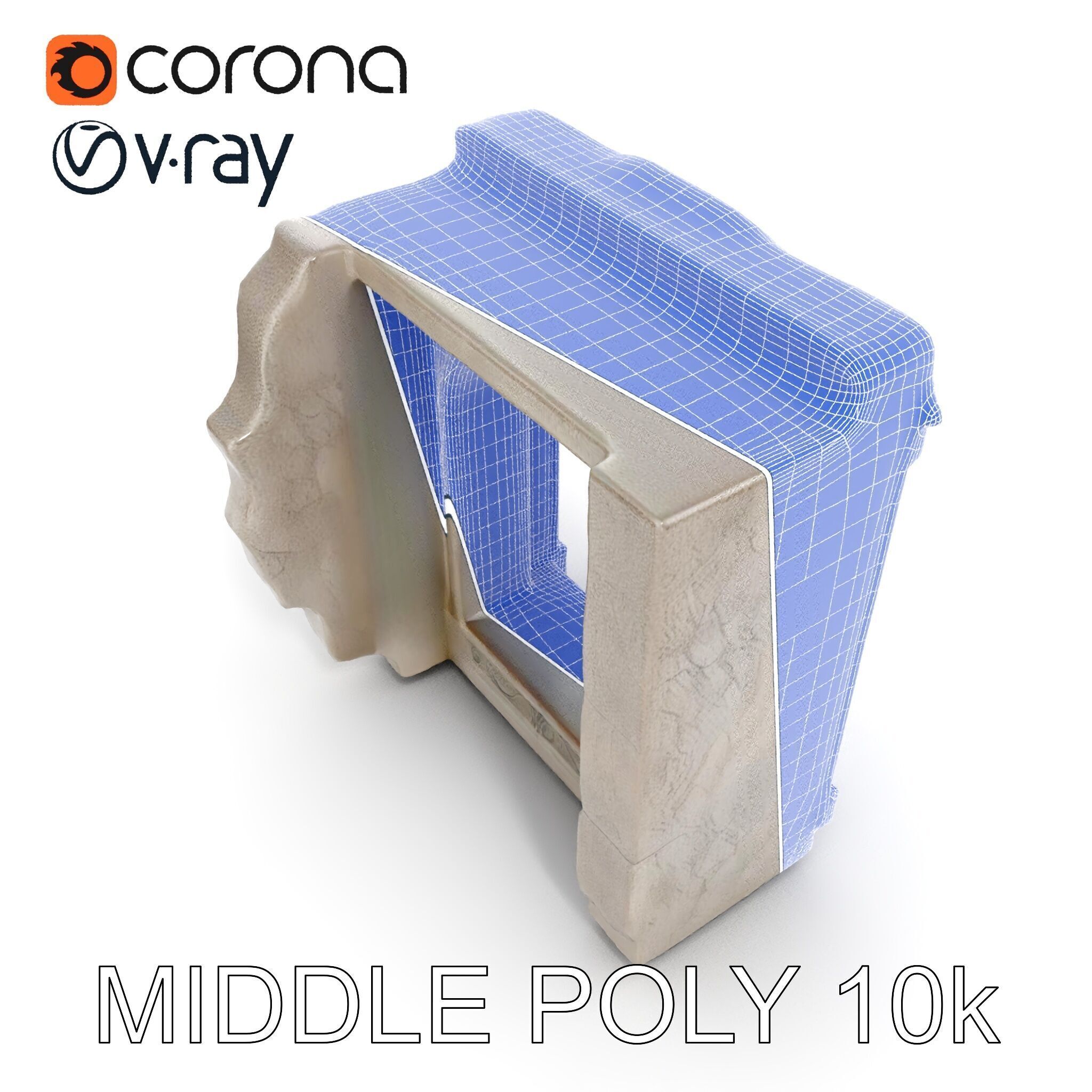 Ornate Stone Archway Model Pack Low-poly 3D model_22