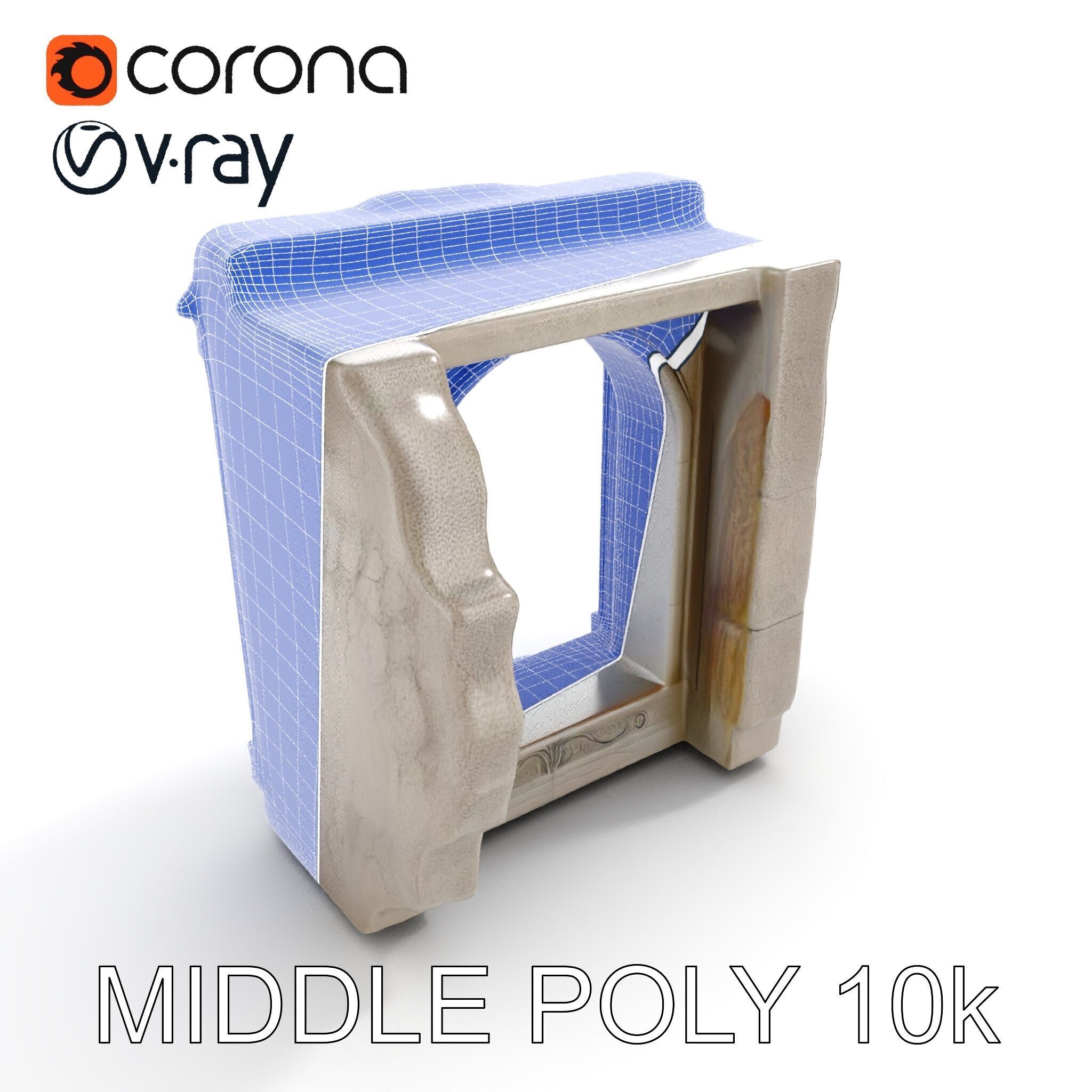 Ornate Stone Archway Model Pack Low-poly 3D model_25