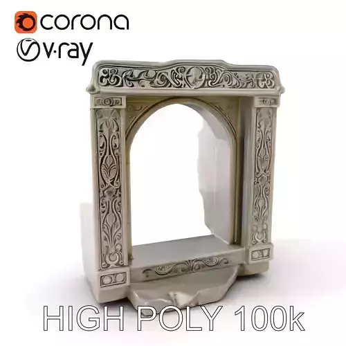 Ornate Stone Archway Model Pack Low-poly 3D model