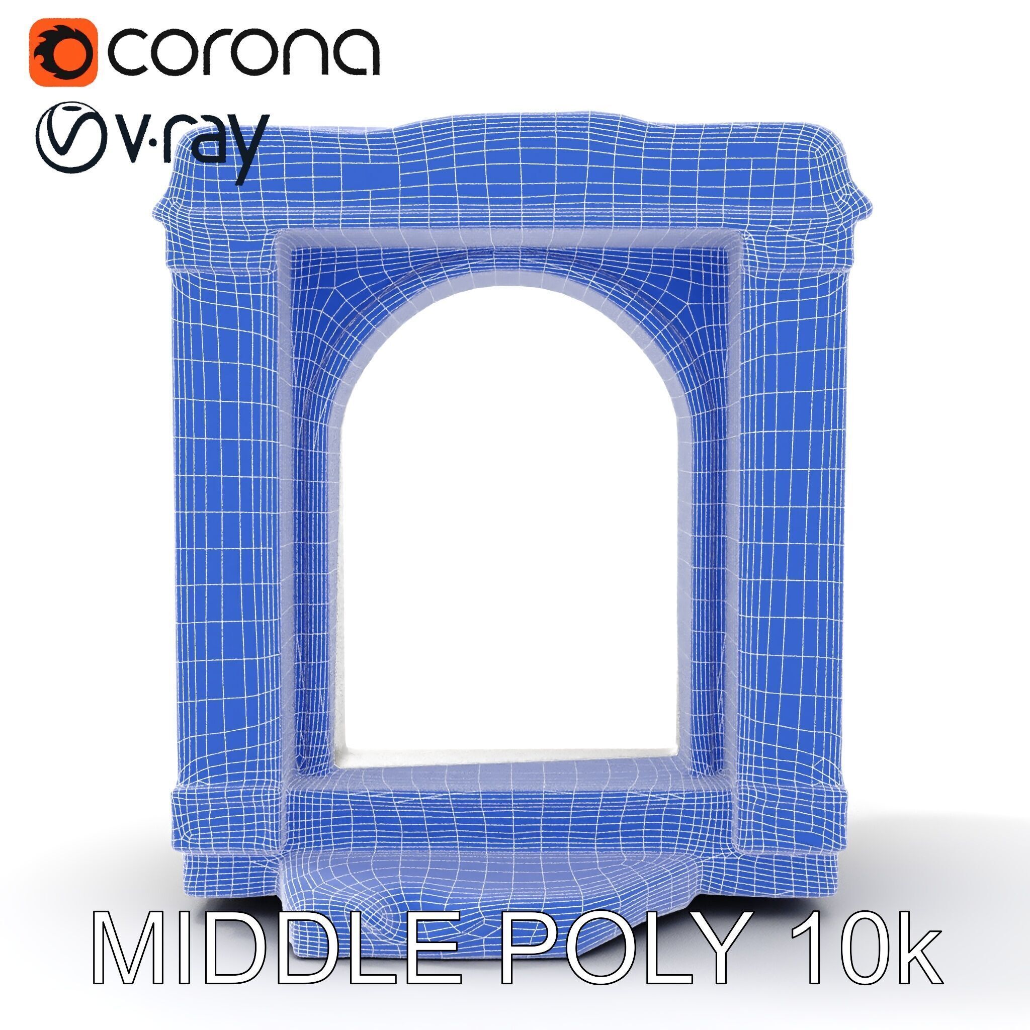 Ornate Stone Archway Model Pack Low-poly 3D model_31