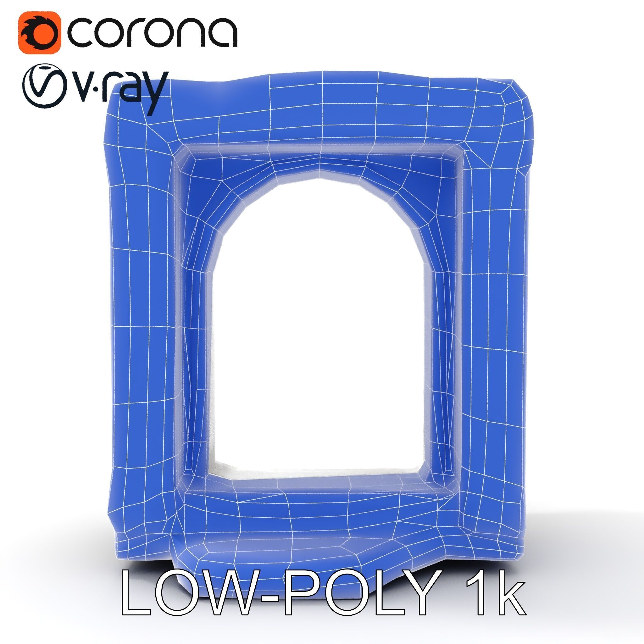 Ornate Stone Archway Model Pack Low-poly 3D model_32
