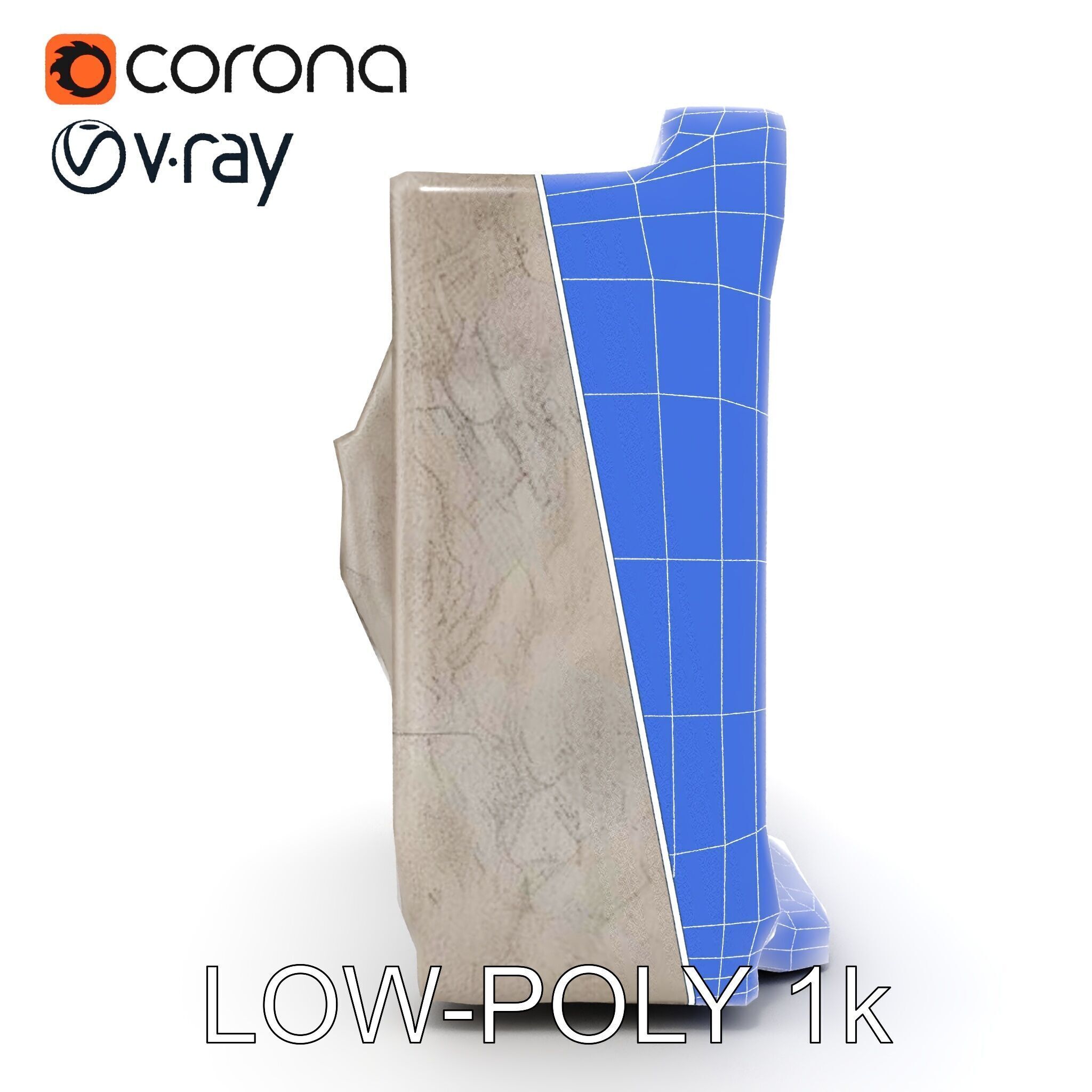 Ornate Stone Archway Model Pack Low-poly 3D model_23