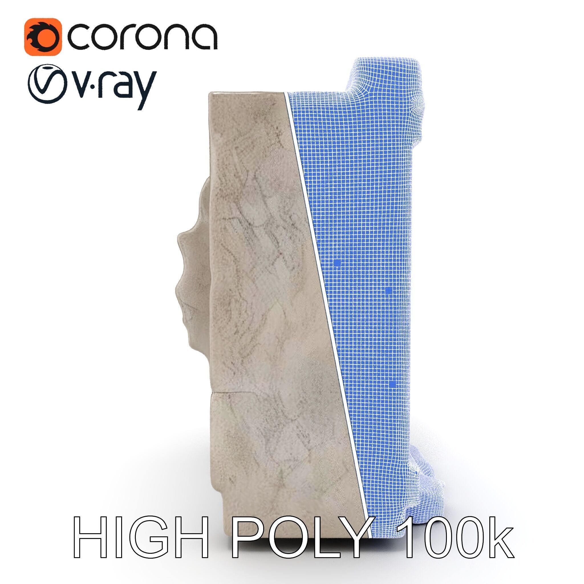 Ornate Stone Archway Model Pack Low-poly 3D model_24