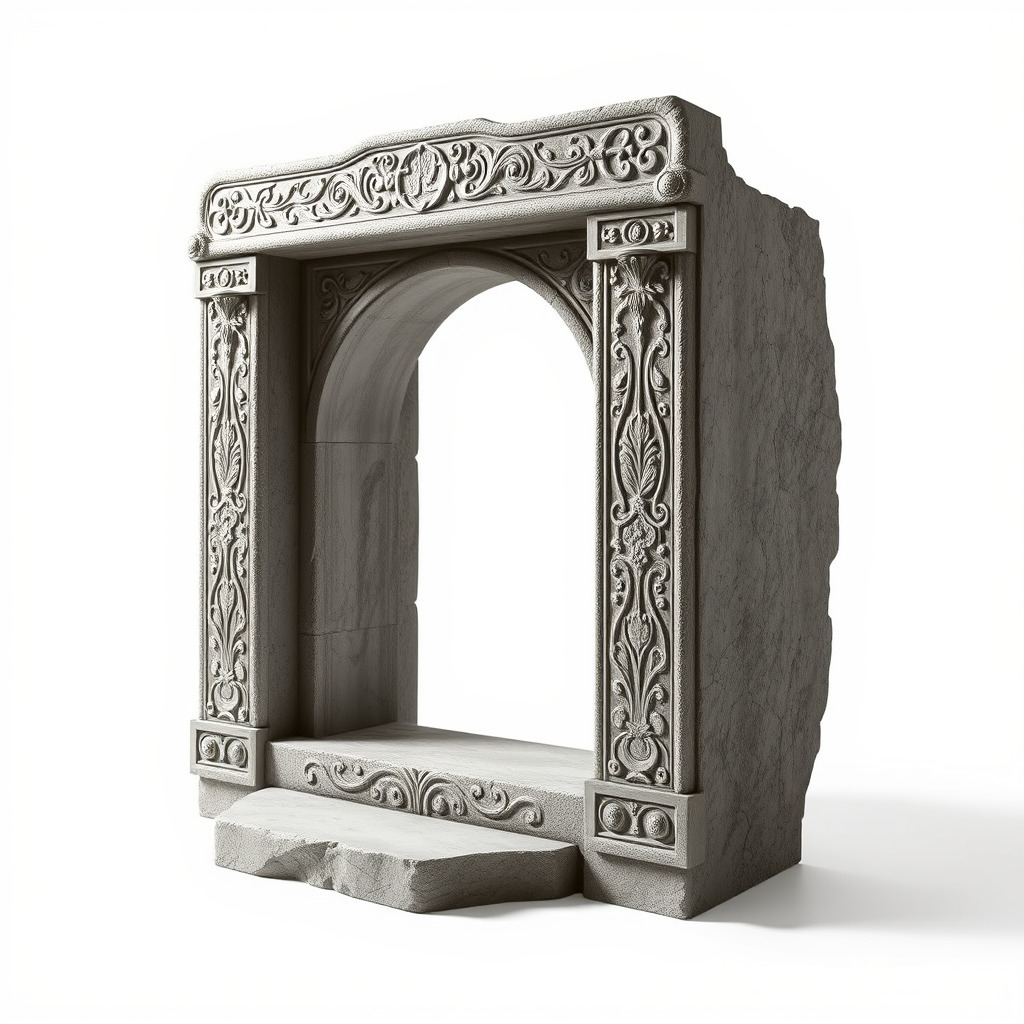 Ornate Stone Archway Model Pack Low-poly 3D model_2