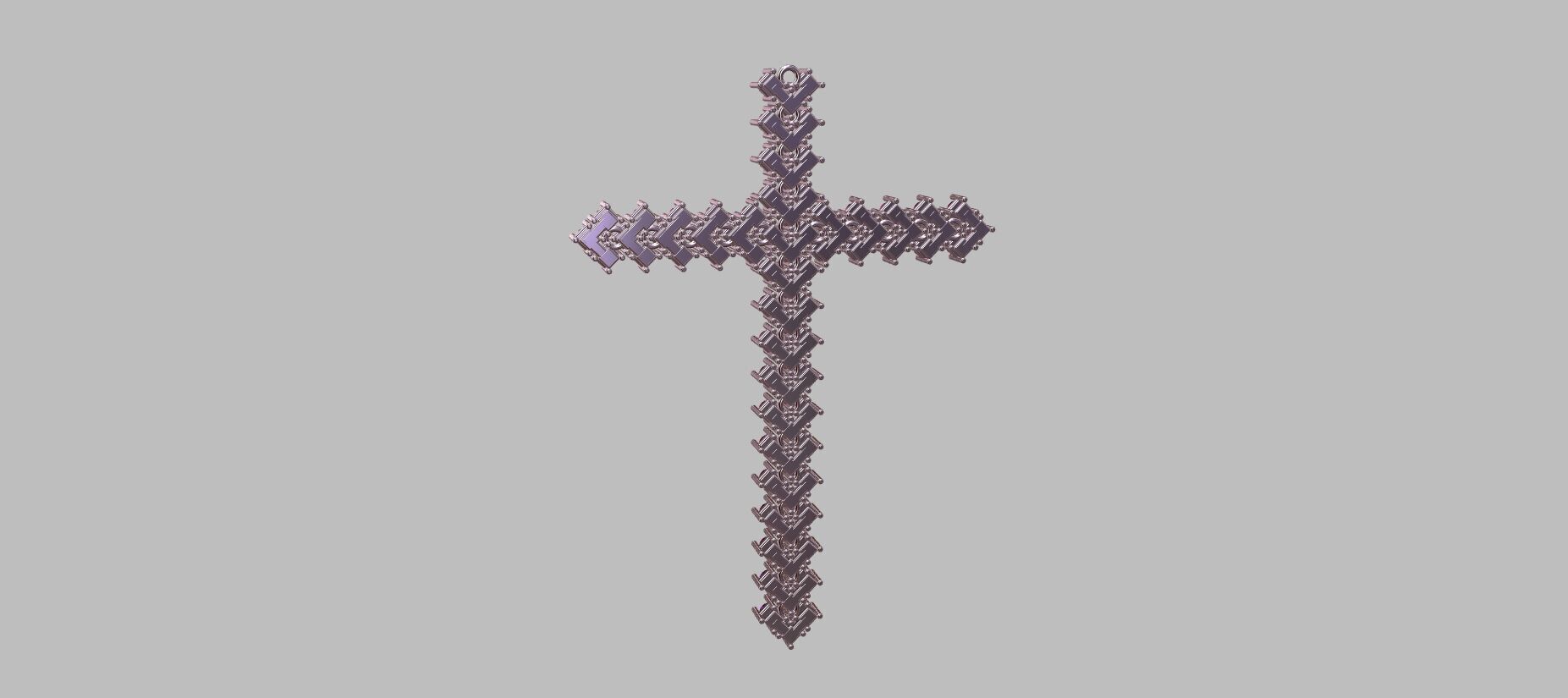 Articulated Cross Pendant 2 00mm 3D print model_8