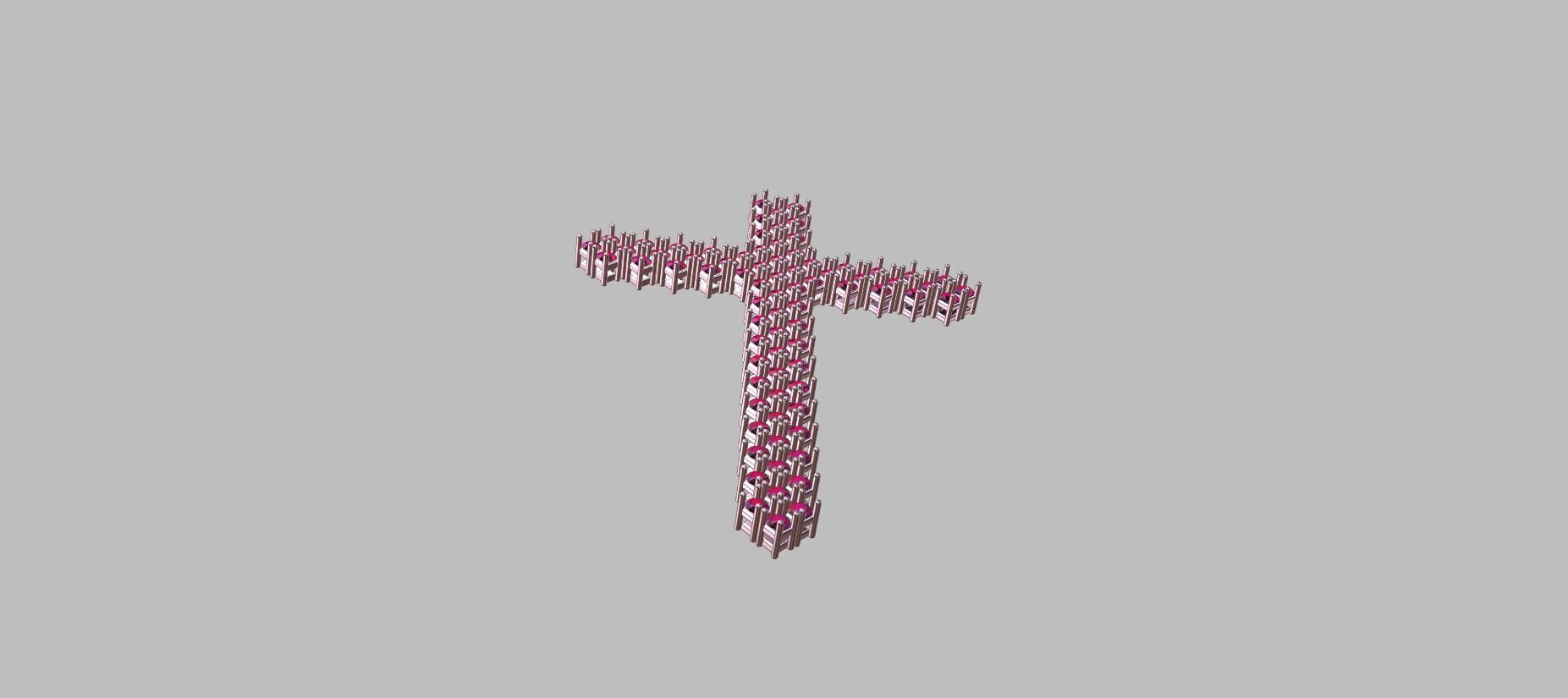 Articulated Cross Pendant 2 00mm 3D print model_9