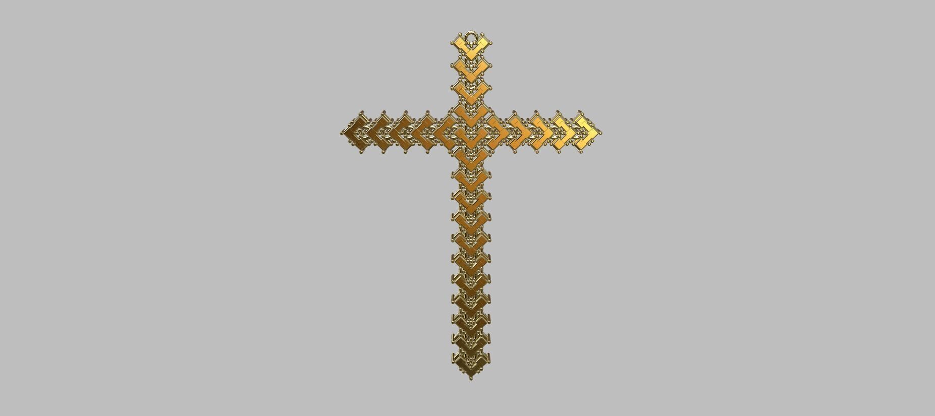 Articulated Cross Pendant 2 00mm 3D print model_2