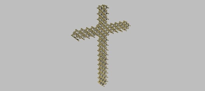 Articulated Cross Pendant 2 00mm 3D print model