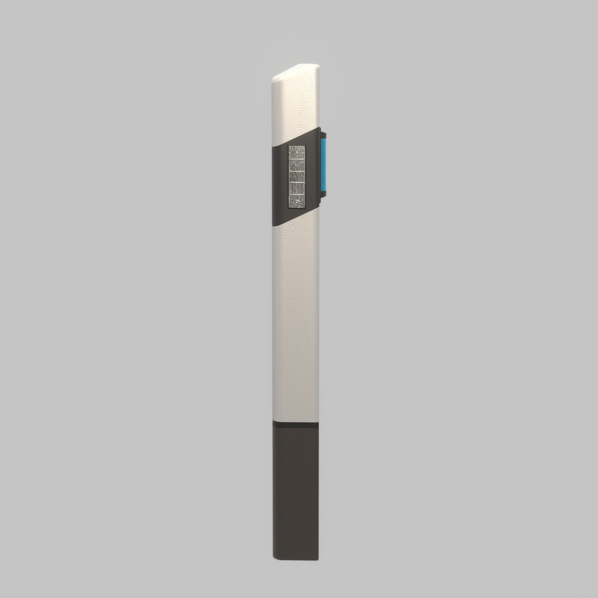 Delineator with wildlife warning reflector white L Low-poly 3D model_69