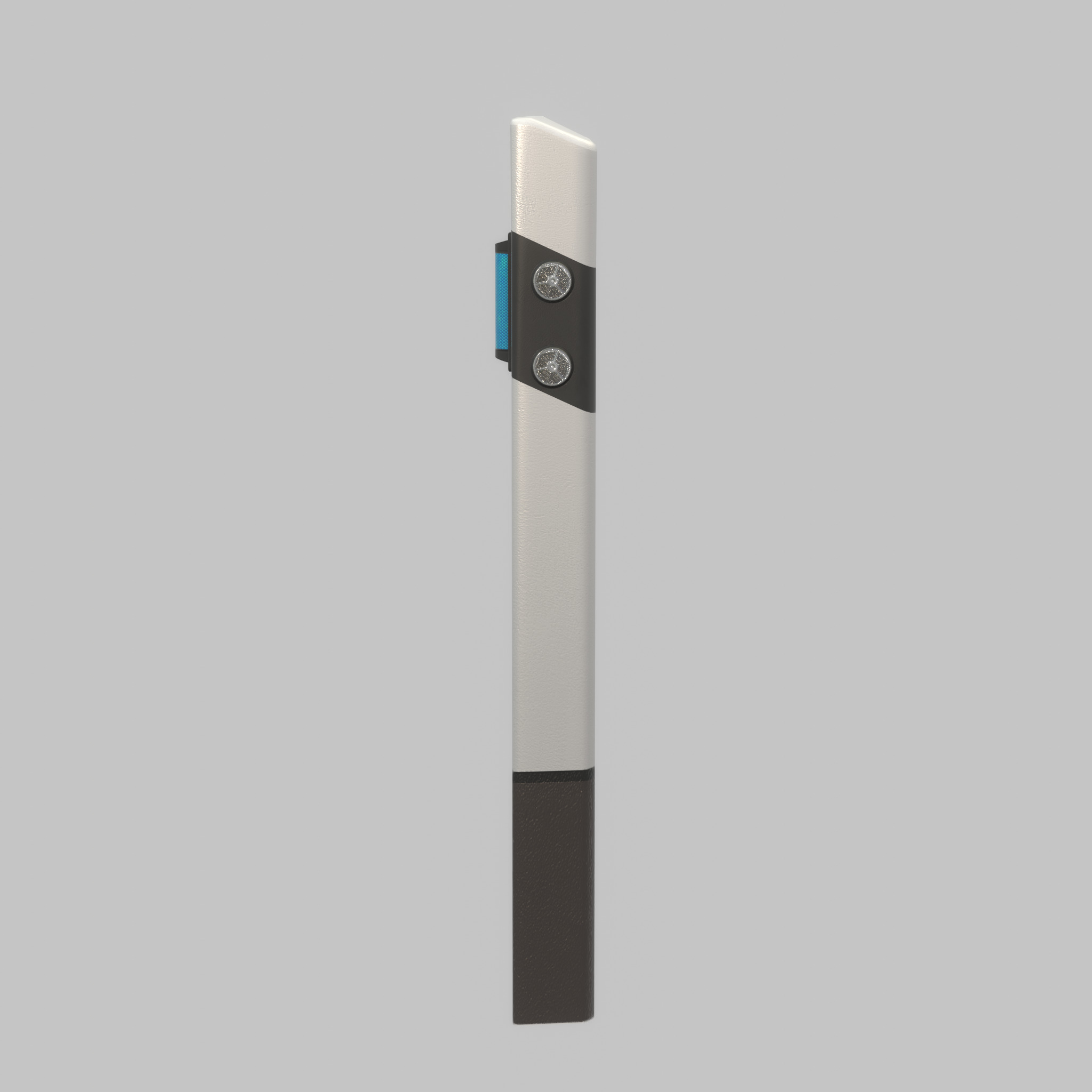 Delineator with wildlife warning reflector white L Low-poly 3D model_33