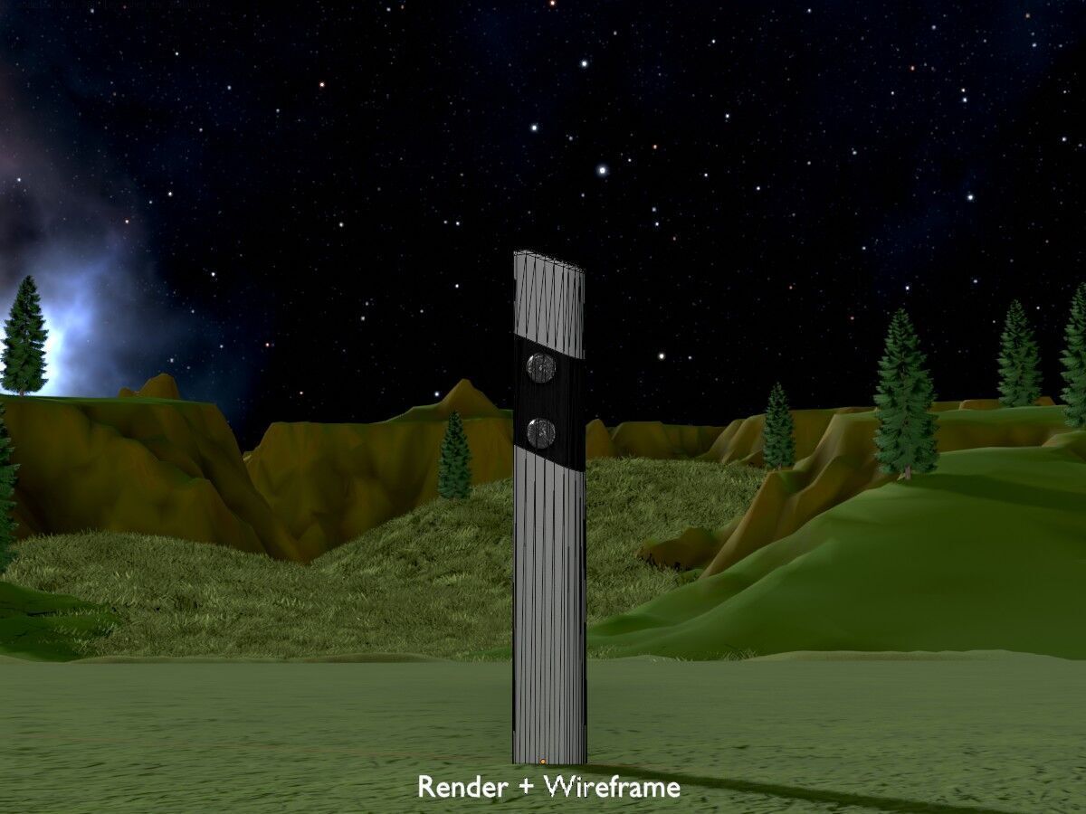 Delineator with wildlife warning reflector white L Low-poly 3D model_7