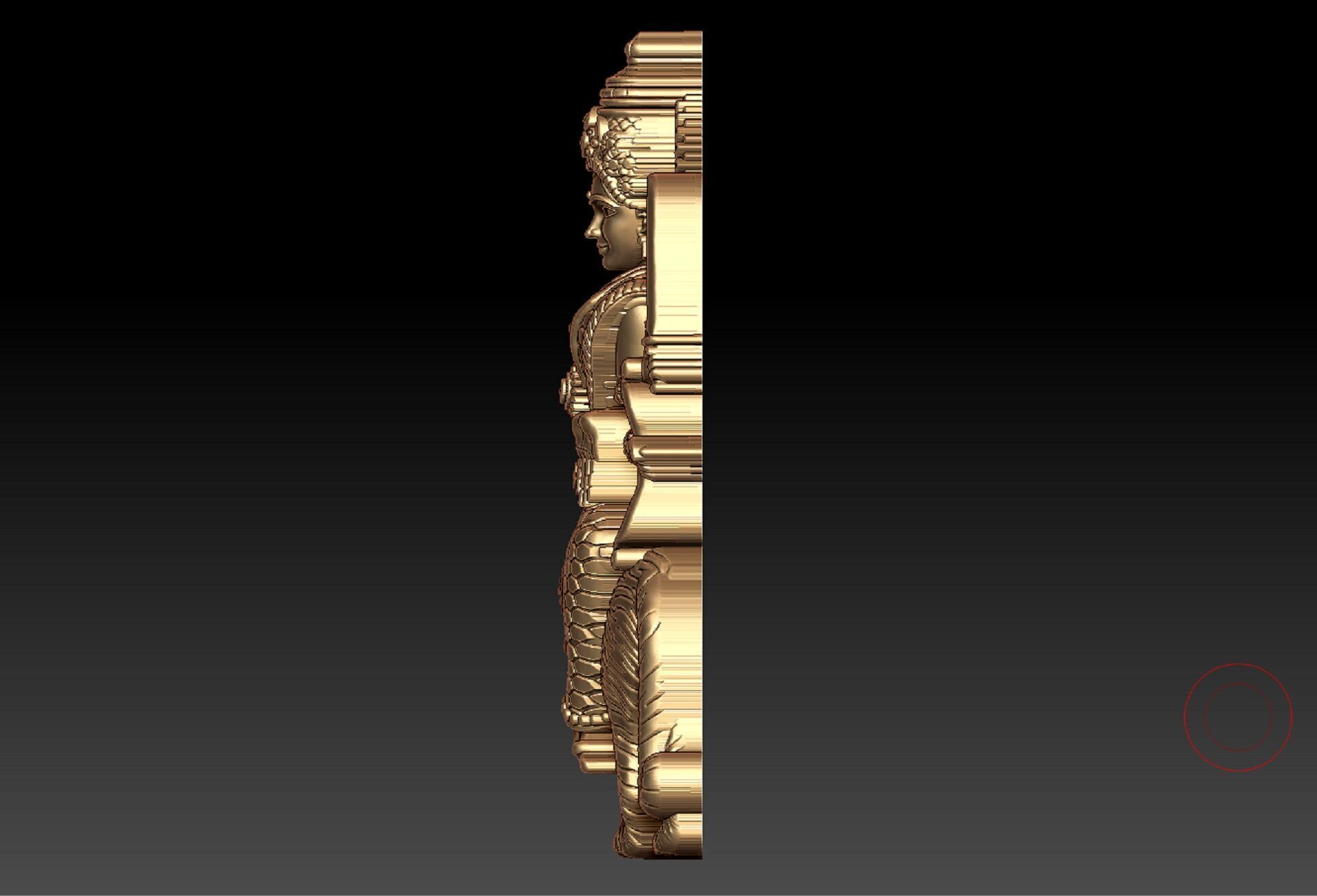 Durga maa pendent 3D print model_5