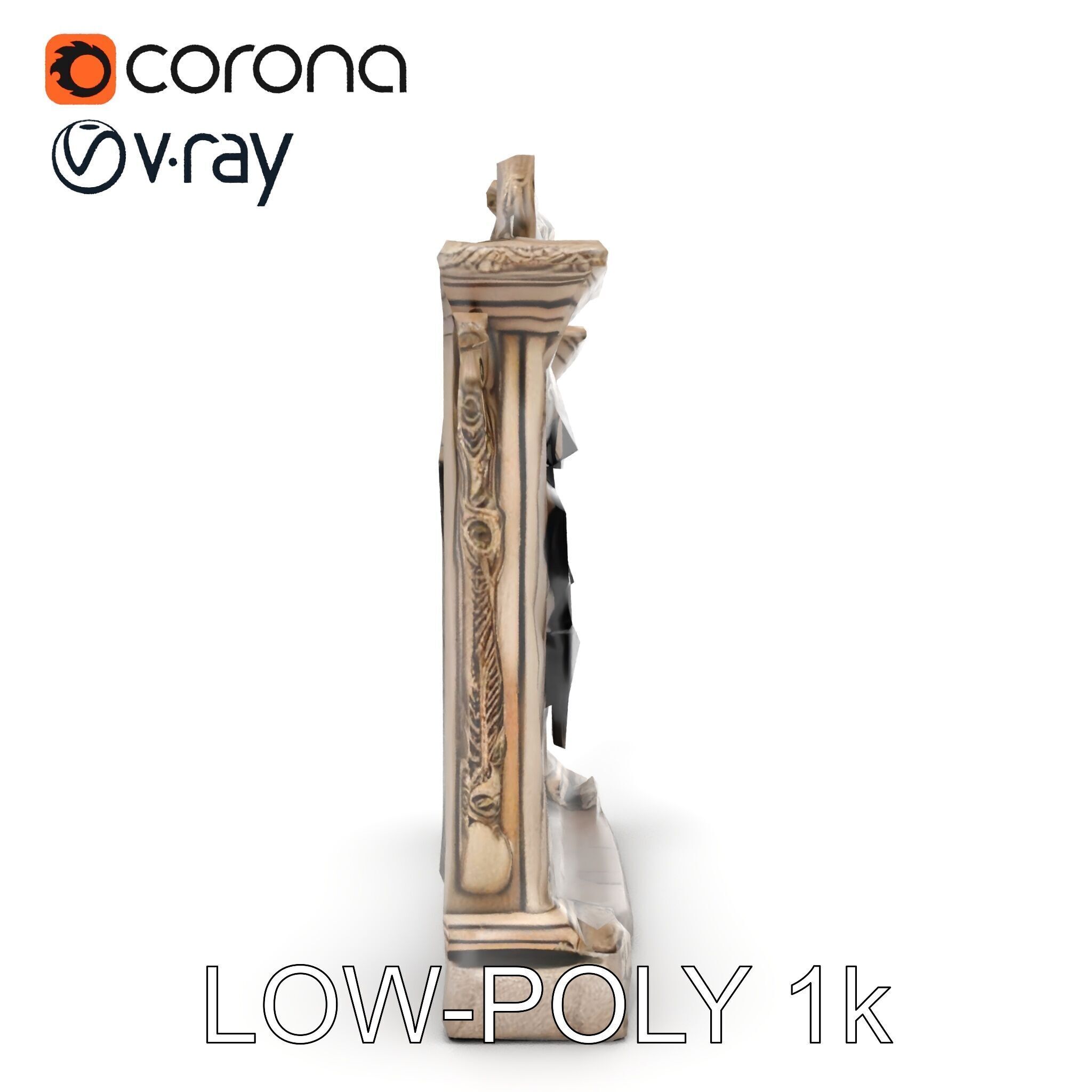 Ornate Gothic Archway Model Pack for Architectural Scenes Low-poly 3D model_9