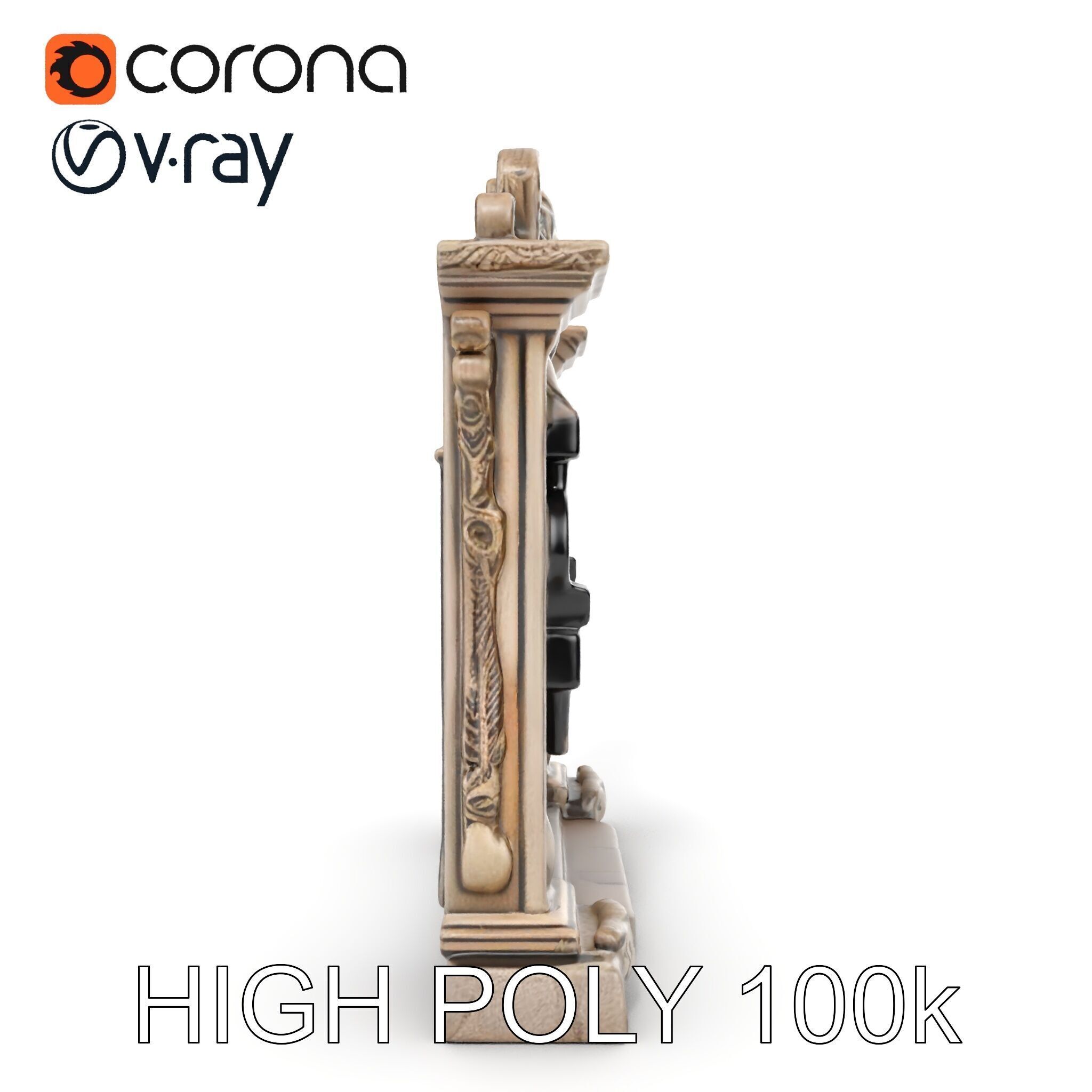 Ornate Gothic Archway Model Pack for Architectural Scenes Low-poly 3D model_15