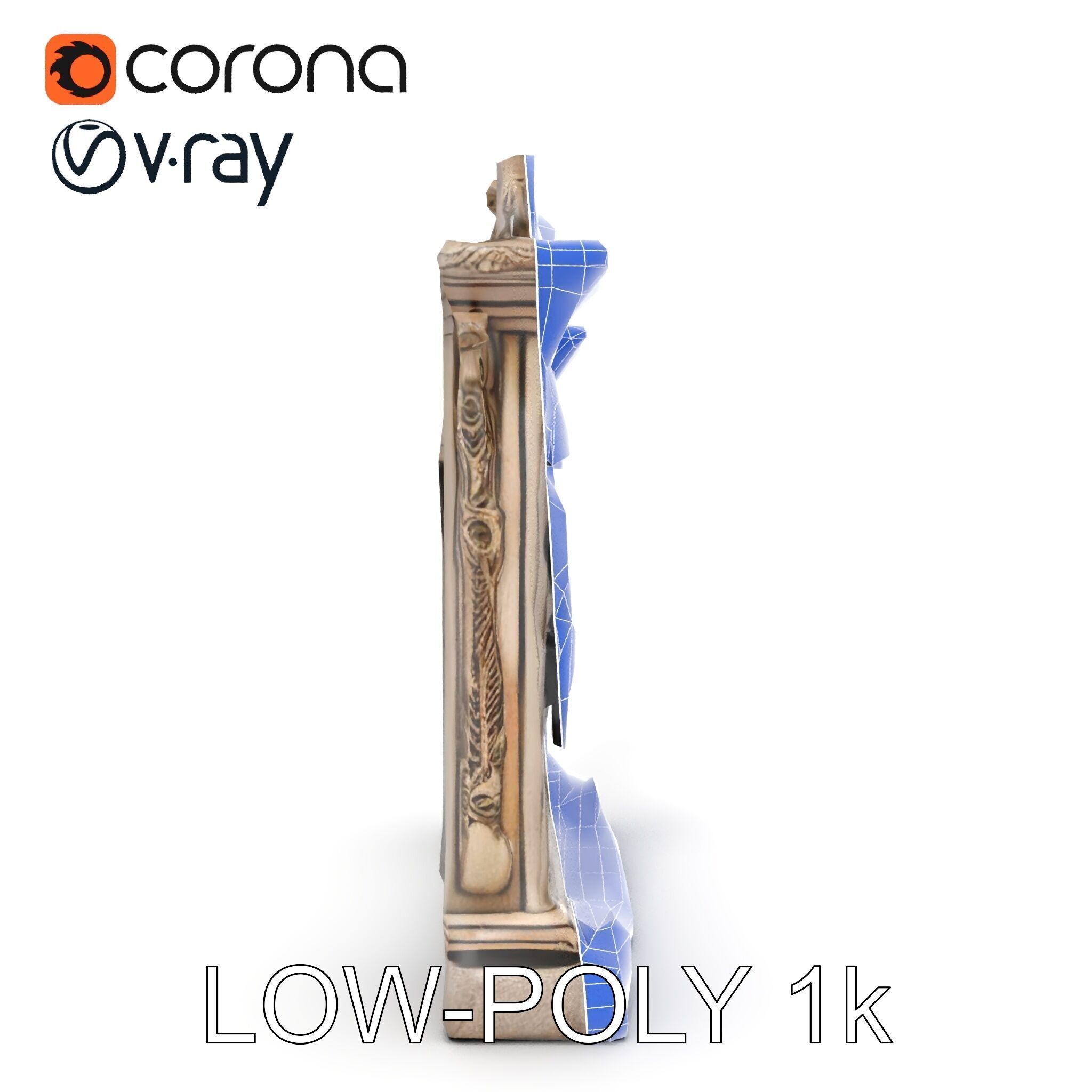 Ornate Gothic Archway Model Pack for Architectural Scenes Low-poly 3D model_31