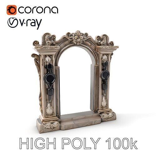 Ornate Gothic Archway Model Pack for Architectural Scenes Low-poly 3D model