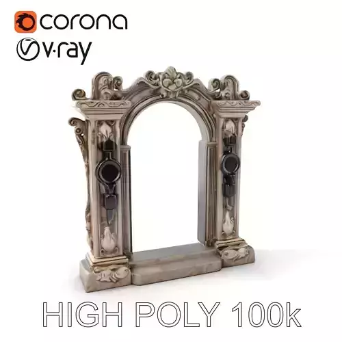 Ornate Gothic Archway Model Pack for Architectural Scenes Low-poly 3D model