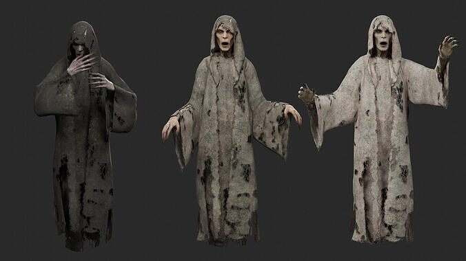 Flying Ghost Dementor Low-poly 3D model