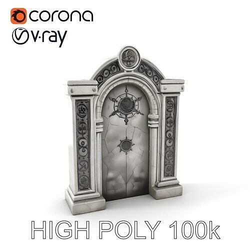Mystical Archway with Symbols Model Pack Low-poly 3D model