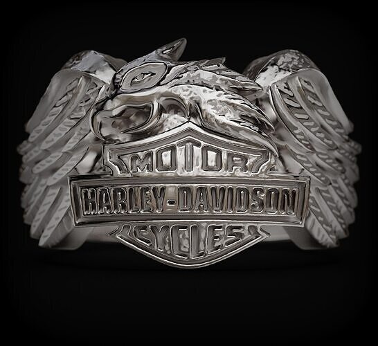 Harley Davidson Motorcycle Ring 3D print model