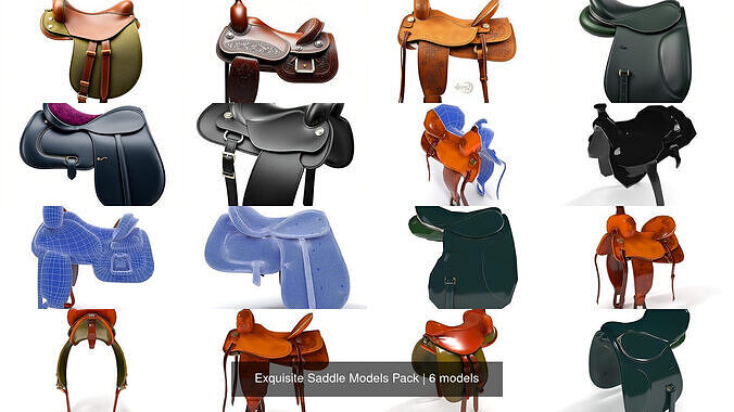Exquisite Saddle Models Pack 3D Model Collection