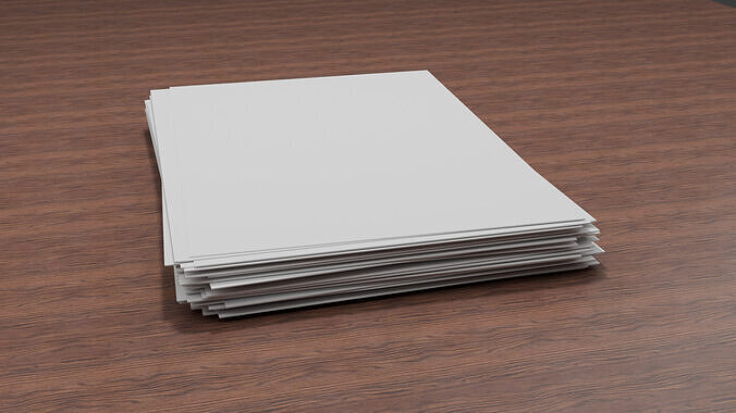 Simple Stack of Paper Free low-poly 3D model