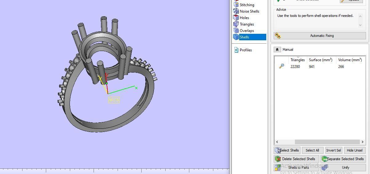 Ruby And Diamonds Ring 3dm render detail 3D print model_21