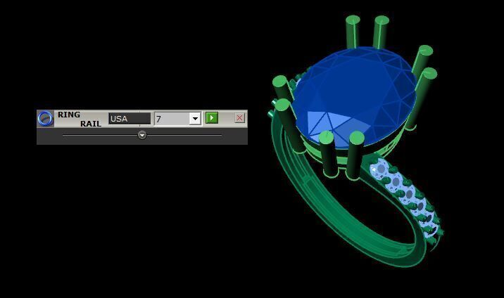 Ruby And Diamonds Ring 3dm render detail 3D print model_18