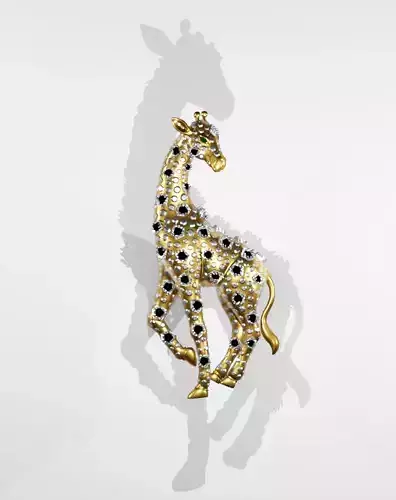 Giraffe Jewelry Pendant 3D Mode 3D print model